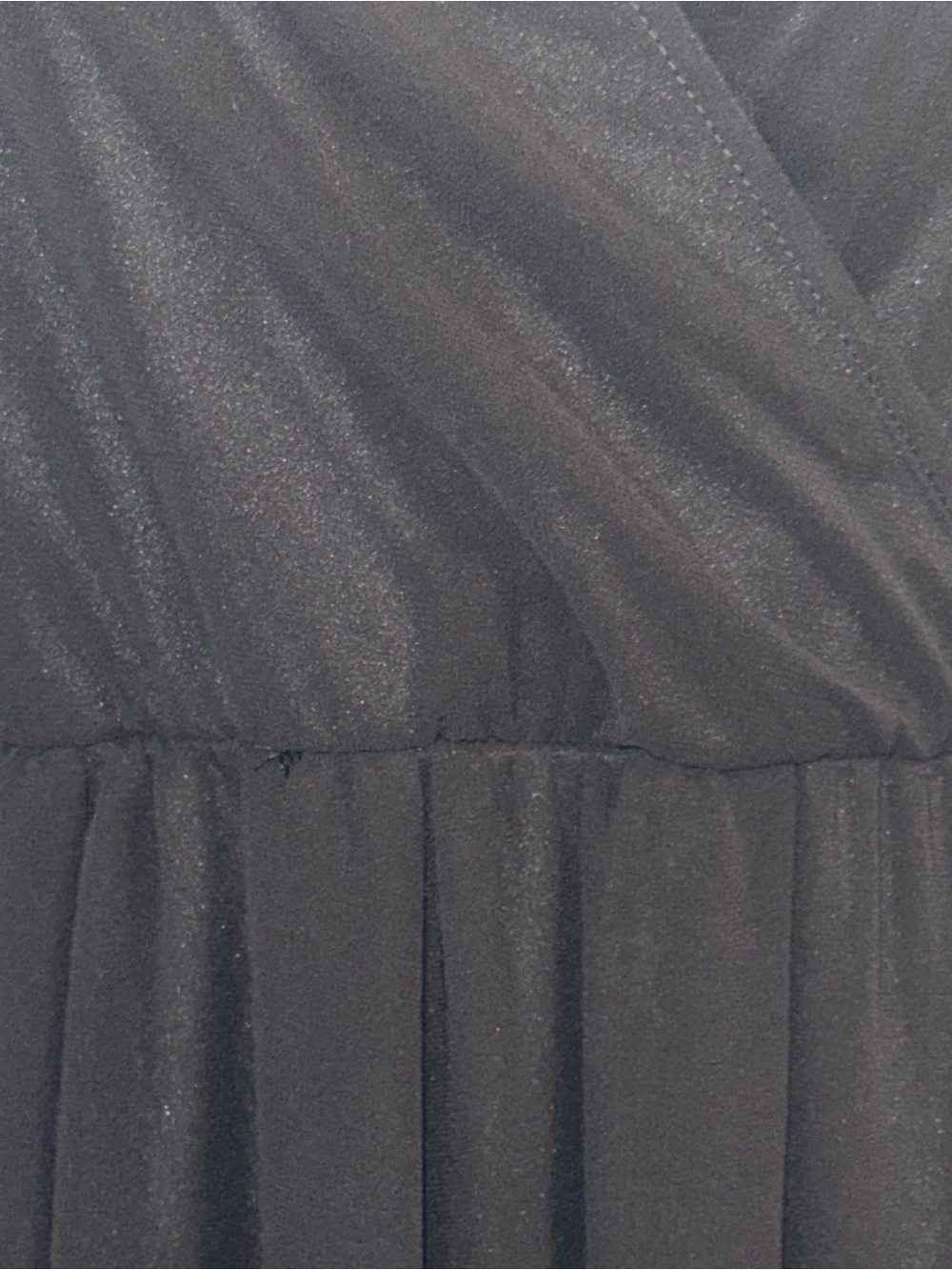 Baltic Born Black Long Sleeve V-Neck Chiffon Maxi Gown - Picture 5 of 14